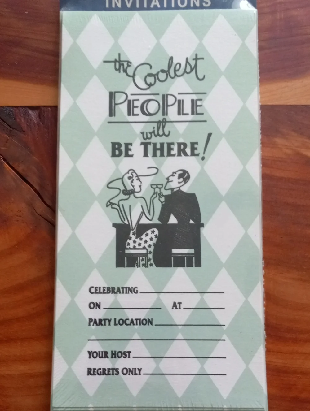 Vintage Mid-Century Retro Party Invitations 2 Packs Deadstock MCM